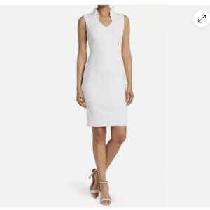Brand New Calvin Klein Sleeveless Sheath Dress with High Collar